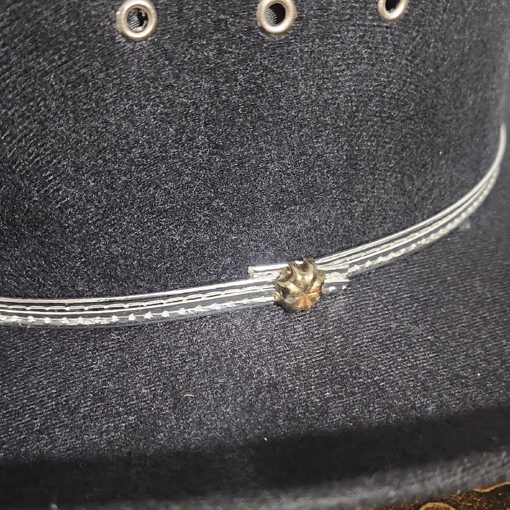 Pigalle Black Cowboy Hat with Silver Band - Picture 2 of 9